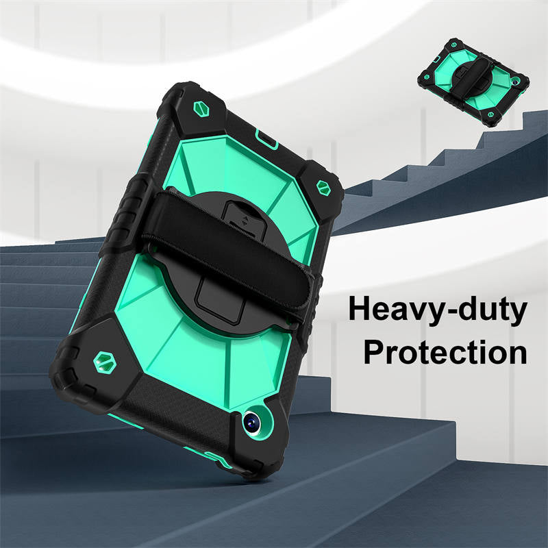 Rugged Tablet Case with Stand and Shoulder Strap for Samsung Galaxy A9-MintGreen