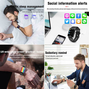 F30L HD Smart Watch Fitness Tracker with Heart Rate and Sleep Monitor-Blue