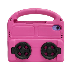 Wheel iPad Case For iPad Mini 6 Shockproof Stand Cover With Handle Stand-Rose