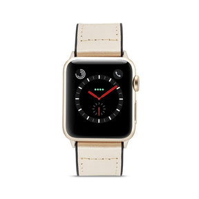 Silicone+Leather Watch Strap For Apple iWatch-Retro