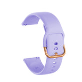 Color Silicone Watch Band Rose Gold Stainless Steel Buckle For Samsung Gear S2 Classic Samsung Galaxy Watch 42mm(Lavender)