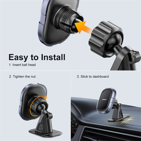 Magnetic Phone Holder Hands Free Dashboard 360° Rotation  for Car Fit All iPhone