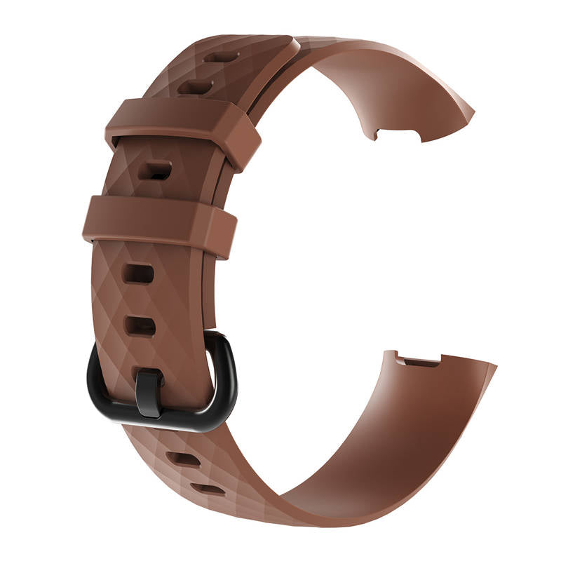 Watch Band For Fitbit Charge 3 Smart Watch Replacement Accessories-Coffee