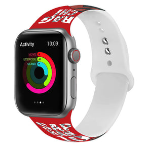 Street Fashion Printing Pattern Silicone Watchband for Apple Watch SE & Series 6/5/4/3/2/1-A26