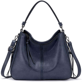Handbags for Women Large Designer Ladies Hobo bag Bucket Purse Faux Leather-Darkblue