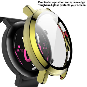 PC + Glass  Full Cover WatchCase For Huawei Watch GT 2 42MM 46MM-Gold