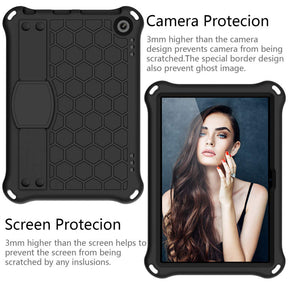 Hive Kindle Fire HD8/HD8 Plus (2020) Tablet Case Durable Stand Cover With Shoulder Strap-Black