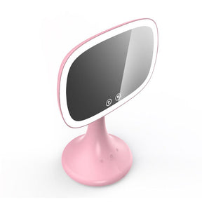 Makeup Mirror Led Dressing Table Mirror with 10X Magnifying Glass-Pink