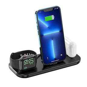 A32 Foldable Portable 3 in 1 Charging Station for Apple Watch/iPhone/AirPods-Black