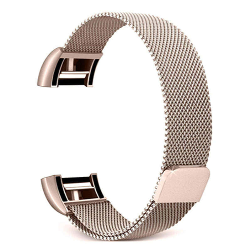 Stainless Steel Magnetic Strap For Fitbit Charge 2 Replacement Bracelets Milanese-Champagne