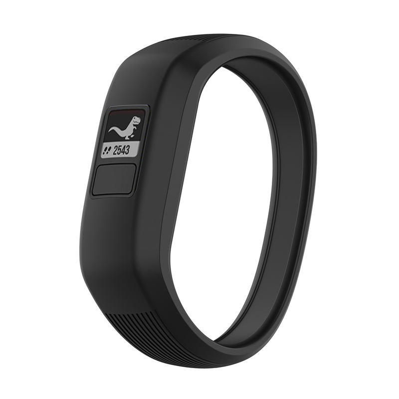 Soft Silicone Replacement Watchband for Garmin Vivofit JR Band for Kids Women Men-Black