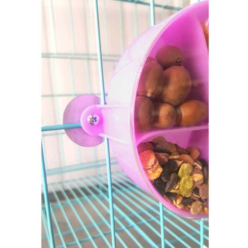 Bird Foraging System Wheel Seed Food Ball Spinning Training Toy-Purple