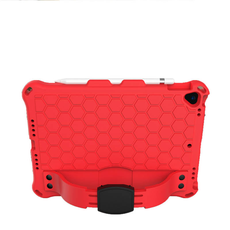 Hive iPad Case For iPad Pro/Air 10.5/iPad 10.2 Durable Stand Cover With Shoulder Strap-RedBlack