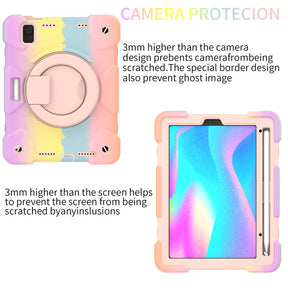 iPad Case For iPad Mini 6 with 360¡ãSwivel Stand-Colorful Rose Gold