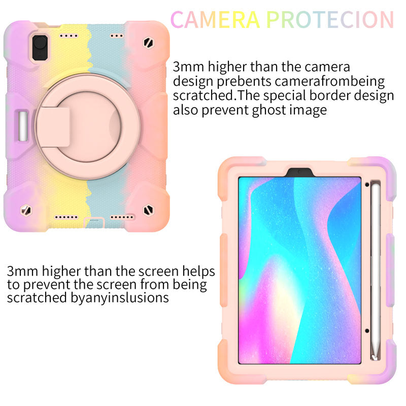 iPad Case For iPad Mini 6 with 360¡ãSwivel Stand-Colorful Rose Gold