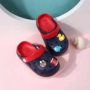 Toddler Sandals Boys Girls Cute Cartoon Kids Slippers-DarkBlue