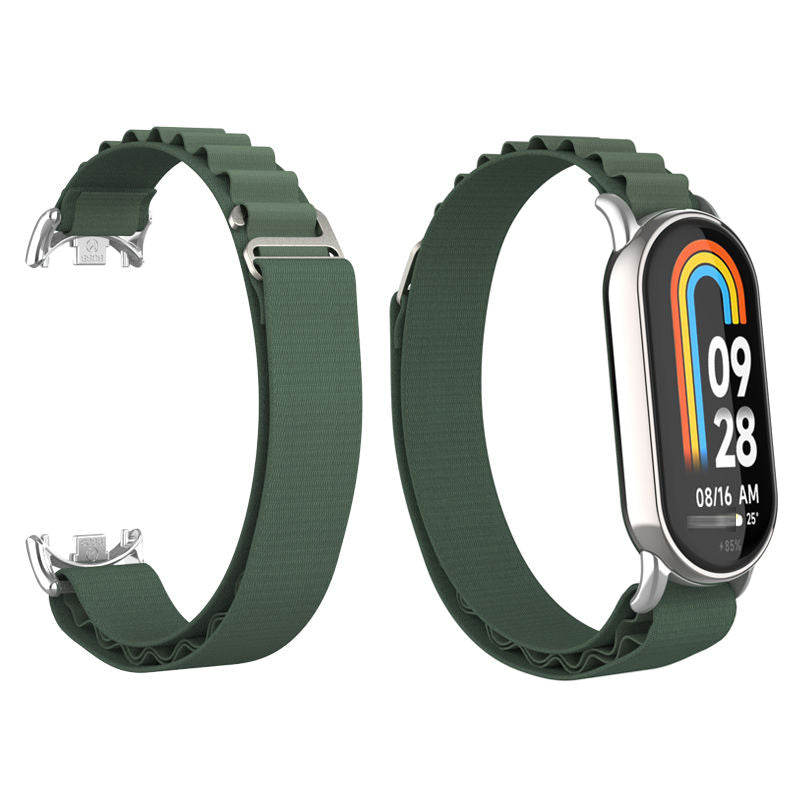 Nylon Sports Strap with Adjustable Metal G-hook for Mi 8 Watch-Green A