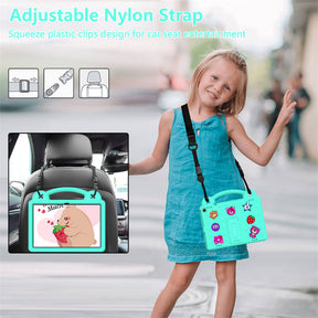 Strawberry Tablet Case With Holder Shoulder Strap for ONN 10.1 Inch 2022 Gen3-MintGreen