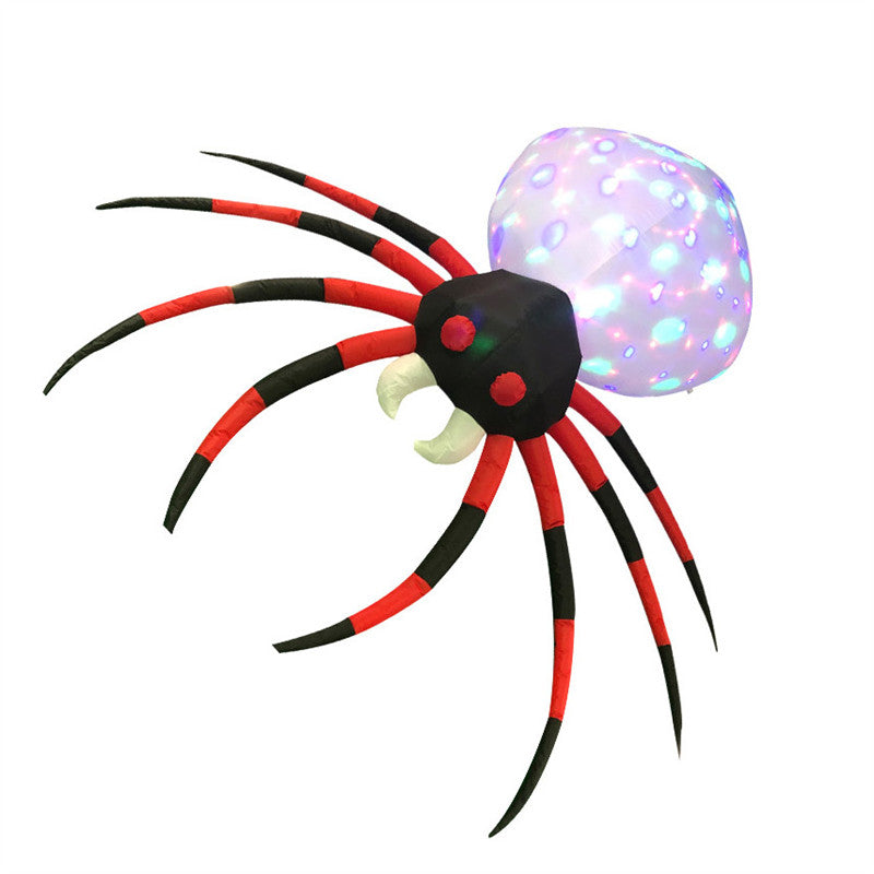 Halloween Inflatables Spider 8 FT with LED Lights Built-in for Party