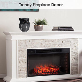 Owl Statue for Home Decor Accents Living Room Office Bedroom Kitchen Laundry House Apartment Dorm Bar -Black