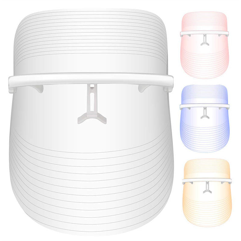 USB Rechargeable 3 Color Facial-Mask Portable Photon-Face Skin Care Device