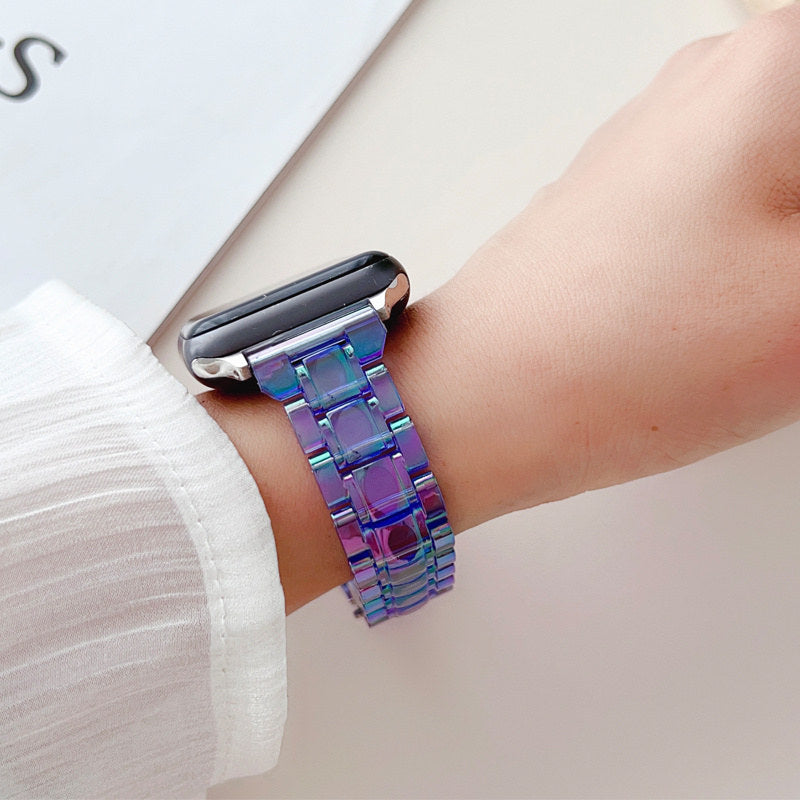 Slim Bracelet Strap Fashion Acrylic Folding Clasp for Apple Watch-4