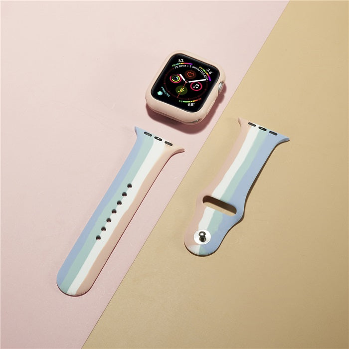 Colorful Silicone Sport Watch Band For Apple iWatch Series-09