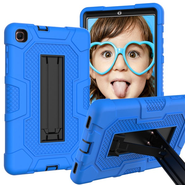 B3 Robot Tablet Case Silicone Shockproof Protective Stand Cover For Samsung Galaxy Tab A 8.4 T307 (2020)-DarkBlue&Black