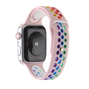 Rainbow Nike Watch Strap For Apple iWatch Series-Pink