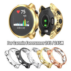 TPU Transparent Frame Case For Garmin Forerunner 245/245M-Gold