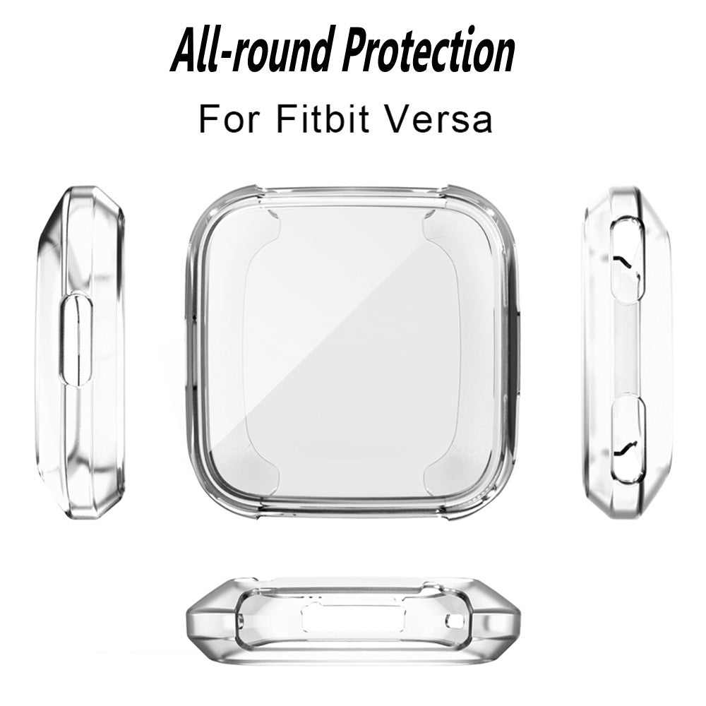 For Fitbit Versa Electroplated TPU Watch Case -Clear