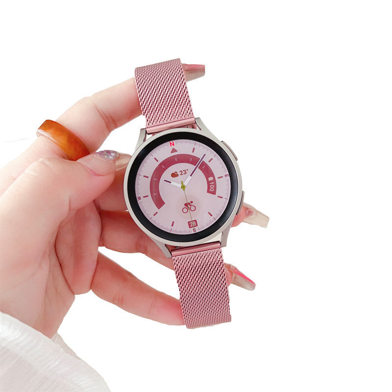 20mm Milanese Band with Magnetic Buckle for Samsung Huawei Watch-Pink