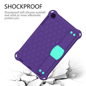 Hive SamSung Tab A 10.1 T510/T515(2019) Tablet Case Durable Stand Cover With Shoulder Strap-PurpleAqua