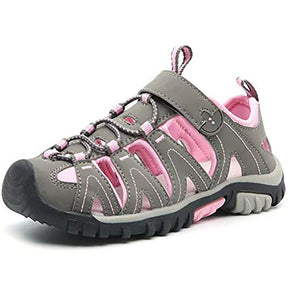 Boys Girls Sport Water Sandals Closed-Toe Outdoor Non-slip Flat-Pink