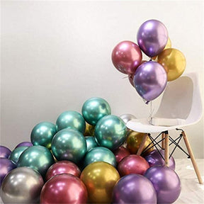 50pcs 12 Inch Metallic Latex Balloons Party Balloons for Party Birthday -Mixed