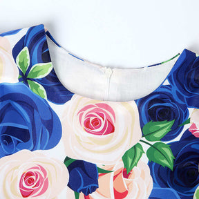 Girls Dresses Flower Girl Wedding Dress Elegant Floral Dress-Colorful Blue