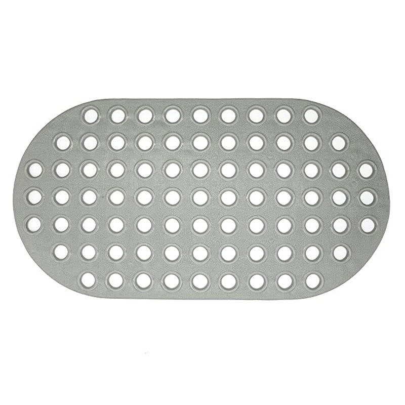 Soft Bathtub and Shower Mat Non Slip with Drain Holes-Grey