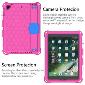 Hive iPad Case For iPad 5/6/Pro 9.7/iPad9.7 Durable Stand Cover With Shoulder Strap-RoseBlue