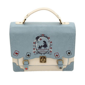 Women Vintage Messenger Bag Lolita Cute Handbags for Girls-Blue