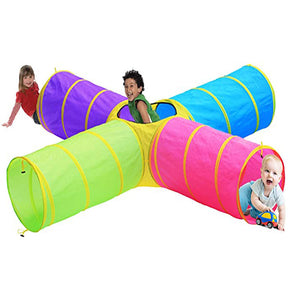 Kids Tunnel Pop Up Crawl Through Toy for Boys Girls Indoor Crawl Toy-Rainbow