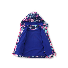 Boys Girls Rain Jackets Lightweight Waterproof Hooded Windbreakers For Kids-Dark Blue