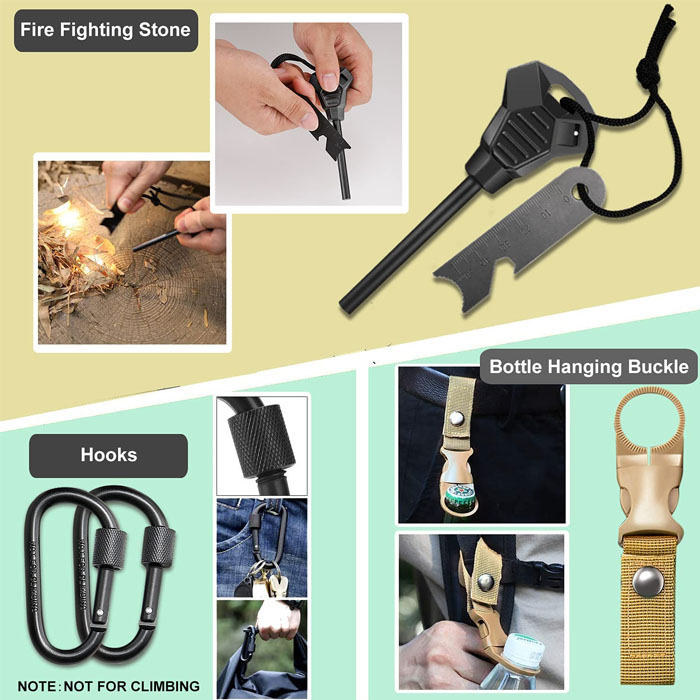 32 In 1 Camping Survival Gear And Equipment Kit-T1