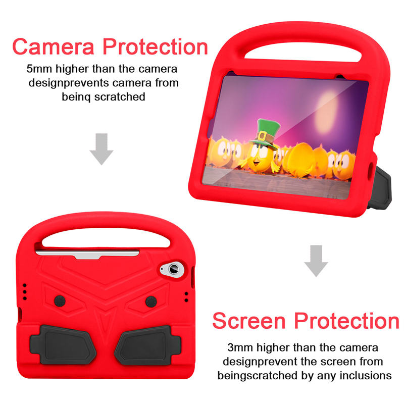 Sparrow iPad Case Kids Safe Shockproof Handle Stand Cover For Mini6-Red