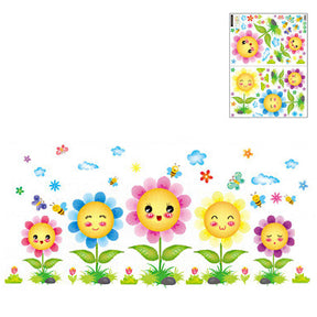 Creative Cartoon Removable 3D Wall Stickers Smiley Sunflower Decoration For Children Room-15