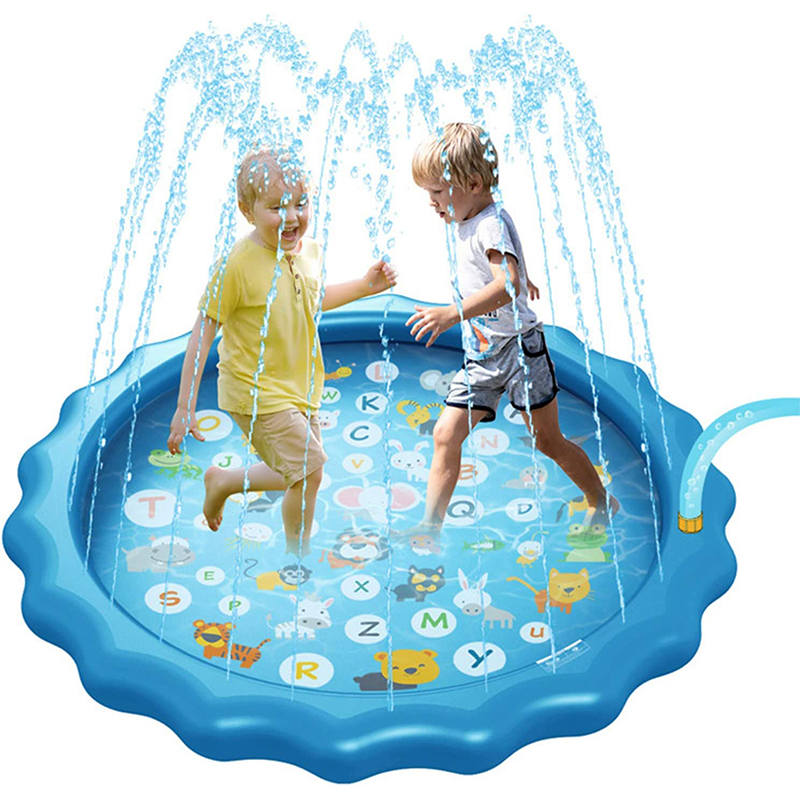 68'' Kids Splash Pad Outdoor Inflatable Water Play Mat for Boys Girls