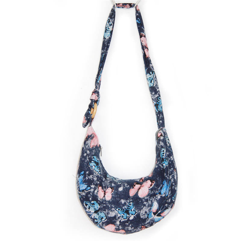 Womens Sling Crossbody Bag Ethnic Print Shoulder Bag with Adjustable Strap-P