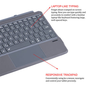 Ultra-Slim Backlit  Wireless Keyboard for Microsoft Surface Go/Go 2/Go 3-Grey