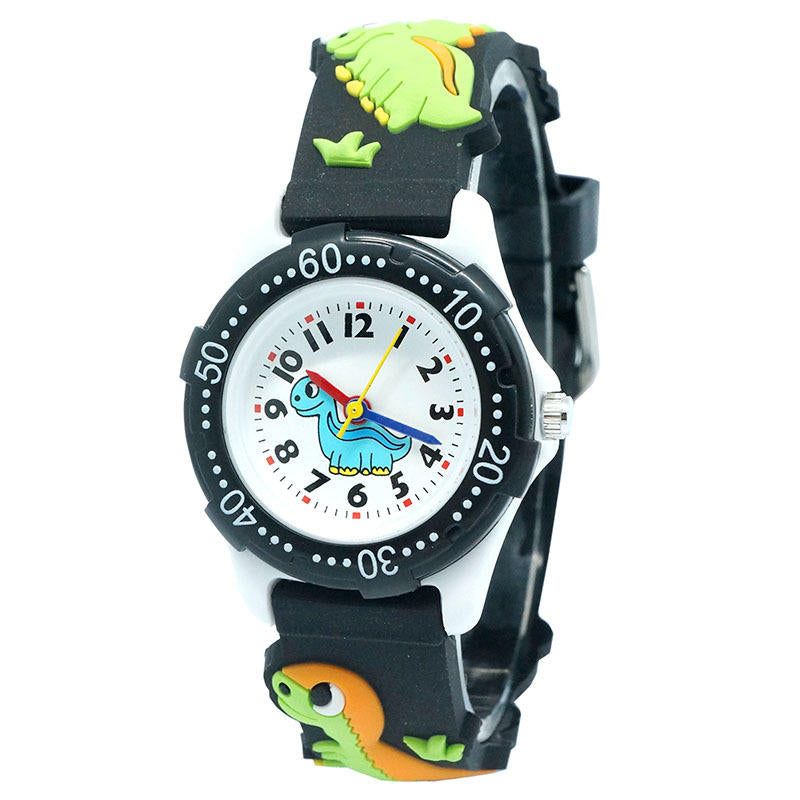 Kids Watch 3D Cute Dinosaur Waterproof Watches-Black