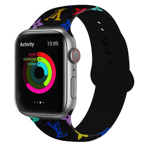 Fashion Painted Printing Silicone Watchband for Apple Watch SE & Series 6/5/4/3/2/1-B3