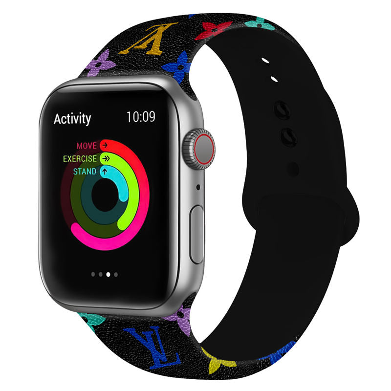 Fashion Painted Printing Silicone Watchband for Apple Watch SE & Series 6/5/4/3/2/1-B3